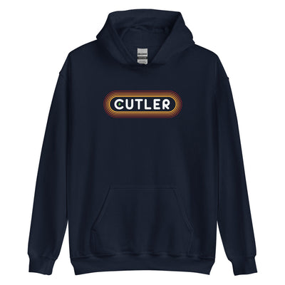 70's Retro Cutler Maine Hooded Sweatshirt - Outline Sunshine Glow Hoodie