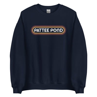 70's Retro Pattee Pond Maine Sweatshirt - Outline Sunshine Glow Crewneck-207 Threads