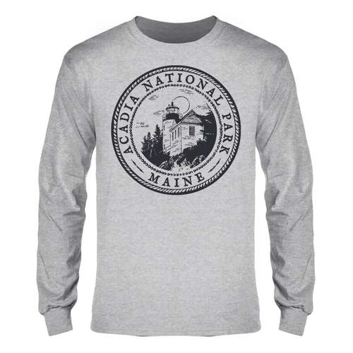 Acadia National Park Long Sleeve Shirt, Bass Harbor Head Light Design