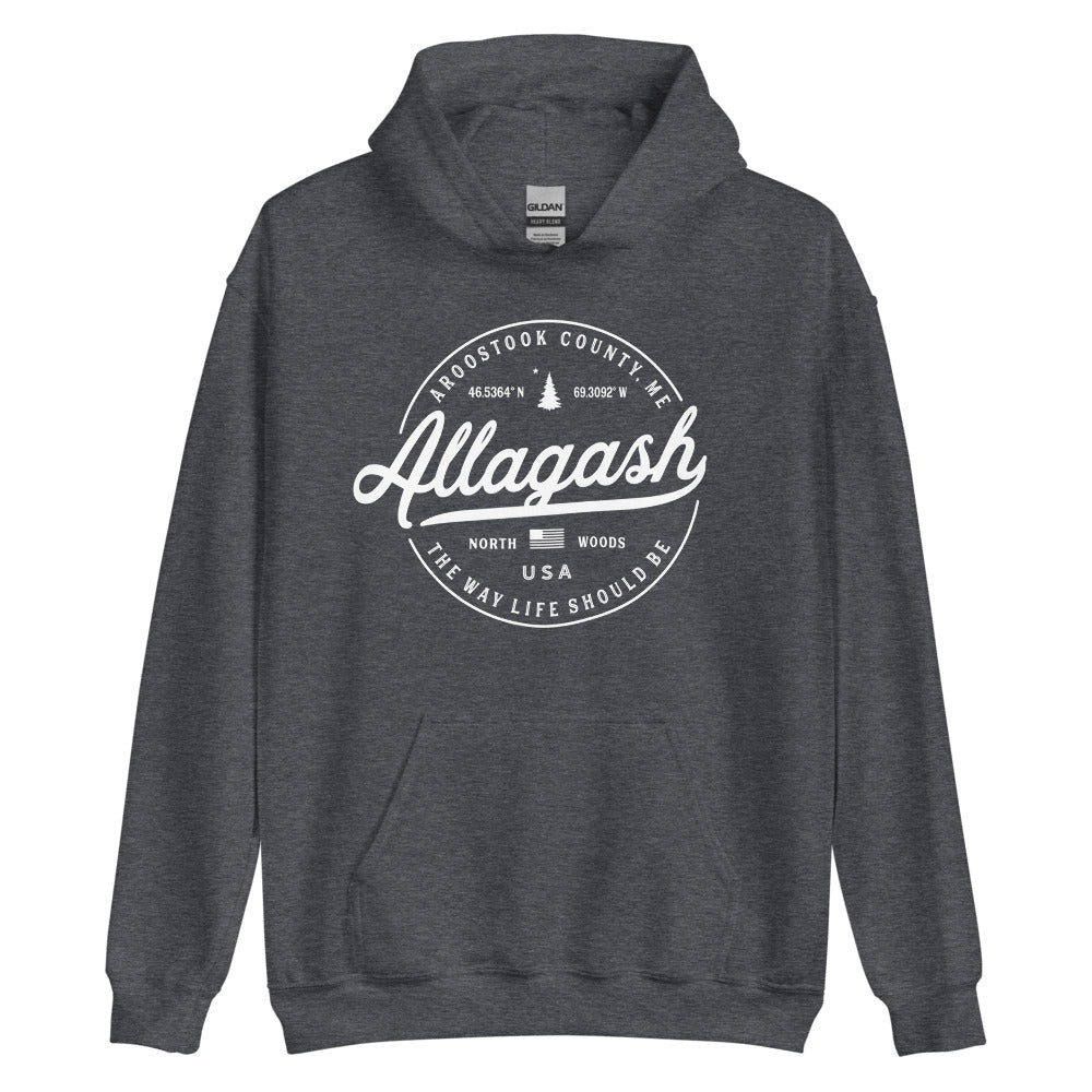Allagash Sweatshirt - Maine Travel Vacation Logo Souvenir Hoodie