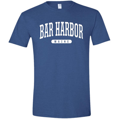 Bar Harbor Maine Shirt - College University Style Arch Letters - Comfy Soft T-Shirt (Unisex Tee) - 207 Threads