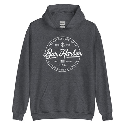 Bar Harbor Sweatshirt - Maine Travel Vacation Logo Souvenir Hoodie