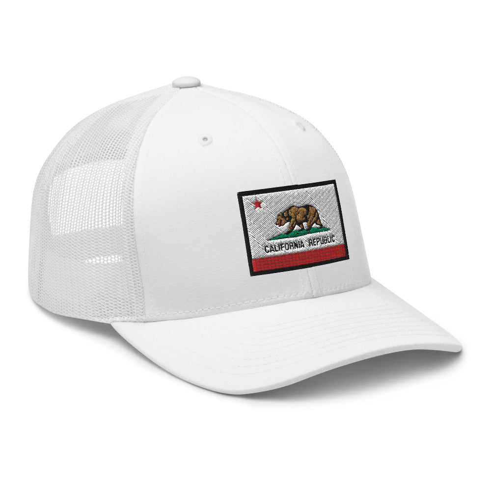 California Trucker Hat | Cal Cali CA Structured Trucker Cap | California Flag Hat
