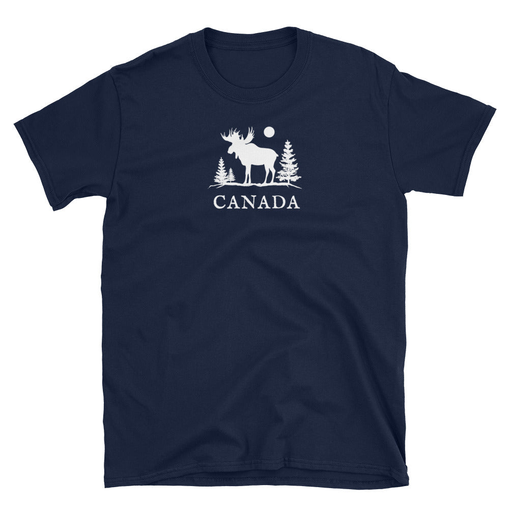 Canadian Moose & Trees Tee - Canada T-Shirt  (Unisex) - 207 Threads