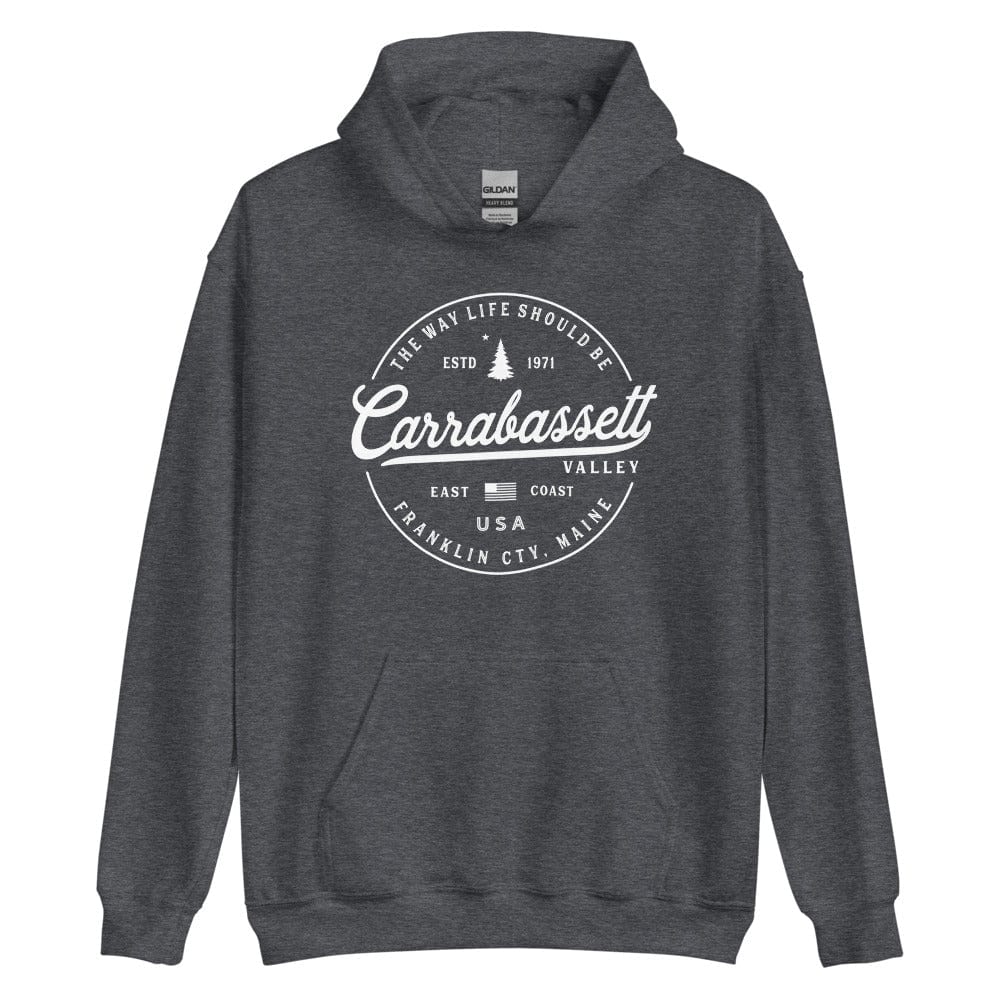 Carrabassett Valley Sweatshirt - Maine Travel Vacation Logo Souvenir Hoodie