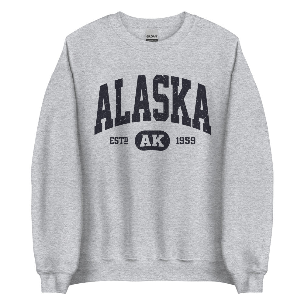 Classic Alaska Crewneck Sweatshirt | Vintage Alaska Sweatshirt Pullover