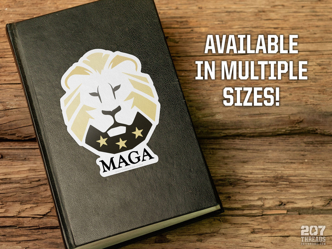 Classy Trump MAGA Lion Sticker The Patriot Party Decal - Black & Gold Trump 2024 Make America Great Again USA