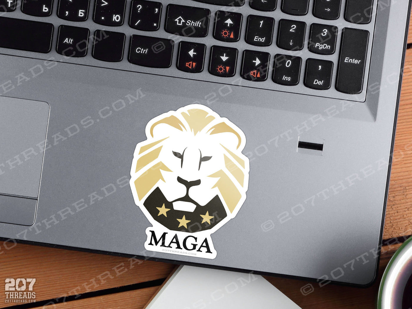 Classy Trump MAGA Lion Sticker The Patriot Party Decal - Black & Gold Trump 2024 Make America Great Again USA