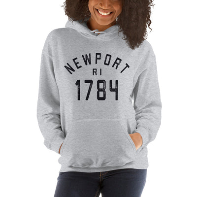 Cozy Vintage Newport RI Hoodie - A Nice, Roomy & Warm Newport Rhode Island Hooded Sweatshirt