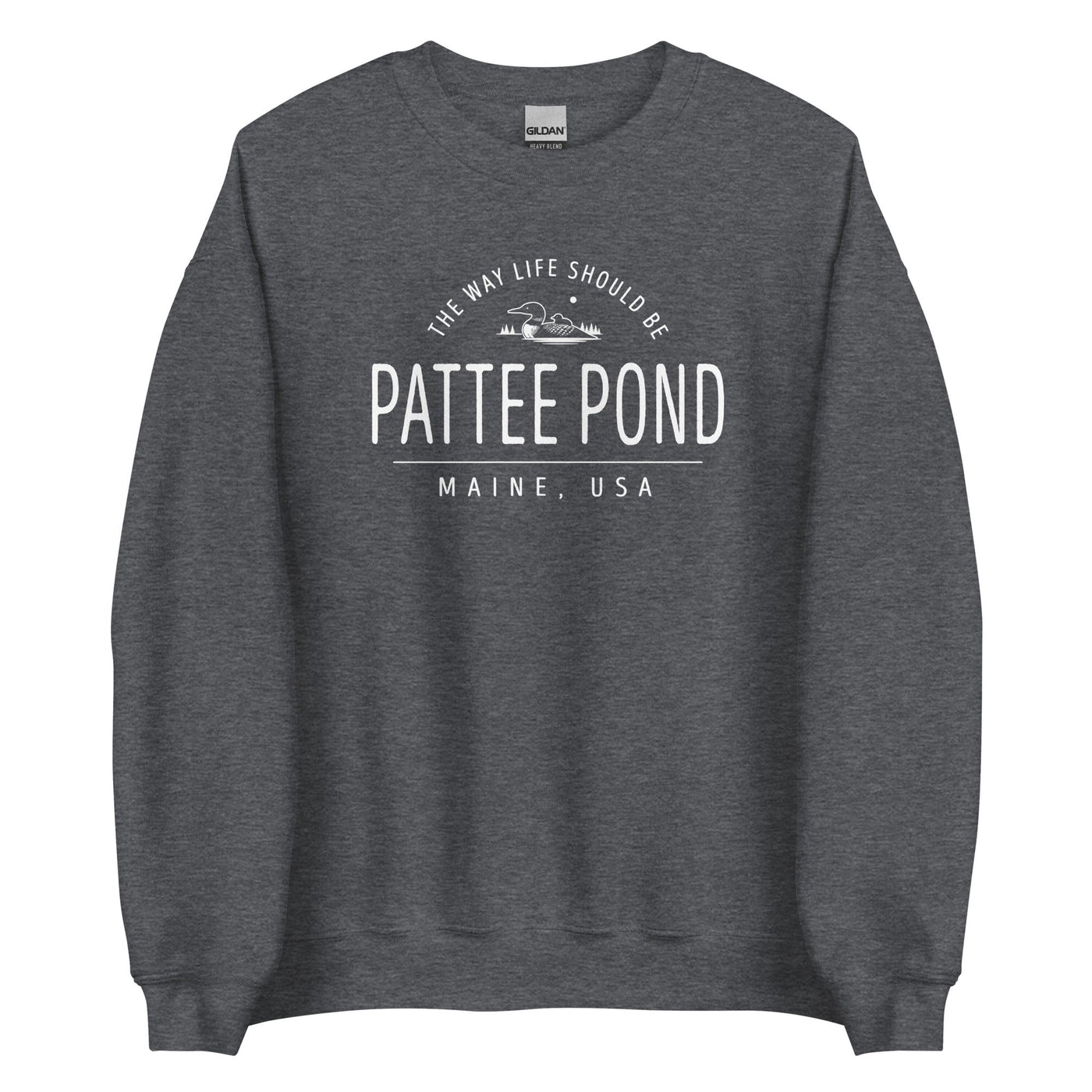 Cute Pattee Pond Maine Loon Crewneck Sweatshirt-207 Threads