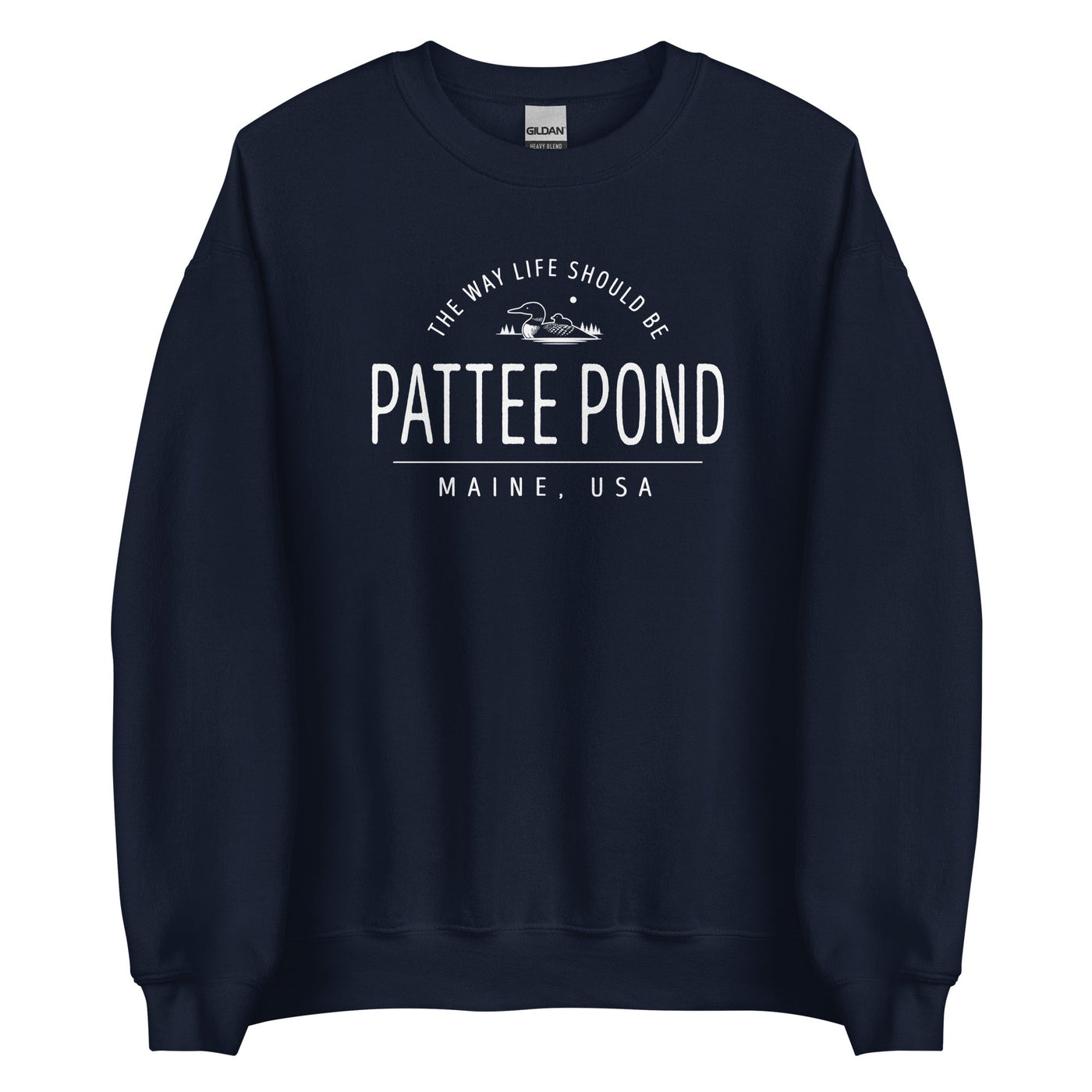 Cute Pattee Pond Maine Loon Crewneck Sweatshirt-207 Threads