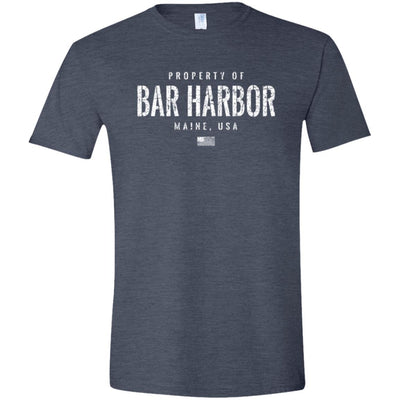Distressed Vintage Property of Bar Harbor Maine T-Shirt - Comfy Soft, Semi-Fitted Tee (Unisex) - 207 Threads