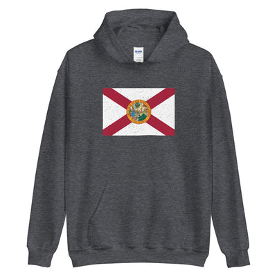 Dark Heather Gray Florida Flag Hoodie | Florida State Flag Sweatshirt