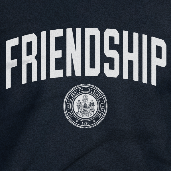 Friendship Maine College Universirty School Campus Style Heavy & Warm Unisex Hoodie - 207 Threads