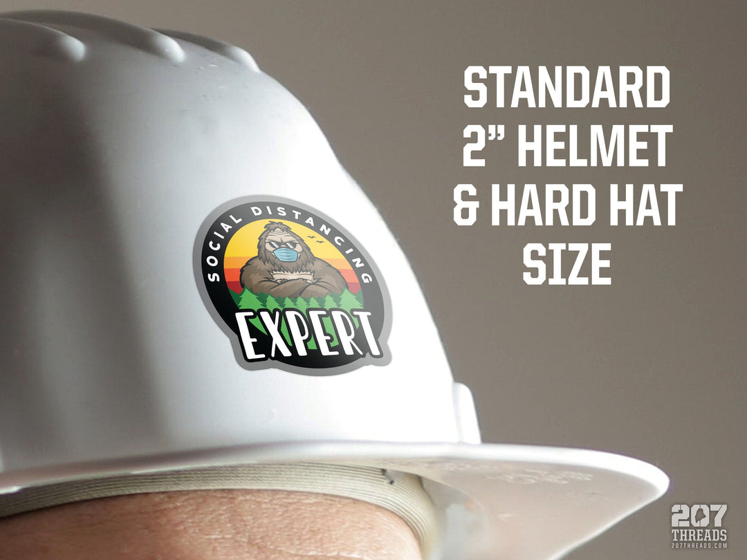 Funny Bigfoot Social Distancing Expert Sticker