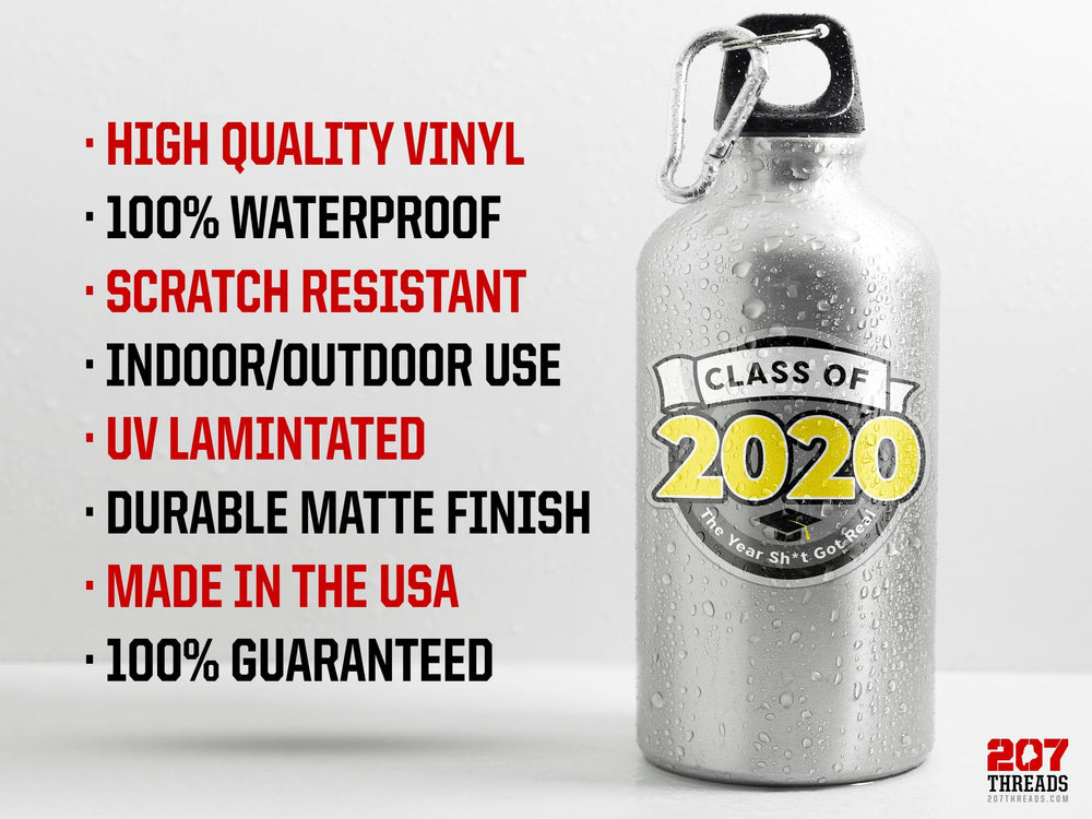 Funny Class of 2020 Sticker. The Year Sh*t Got Real! Funny Toilet Paper Coronavirus Social Distancing Sticker
