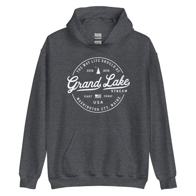 Grand Lake Stream Sweatshirt - Maine Travel Vacation Logo Souvenir Hoodie