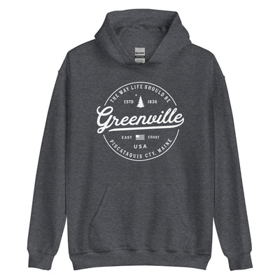 Greenville Sweatshirt - Maine Travel Vacation Logo Souvenir Hoodie