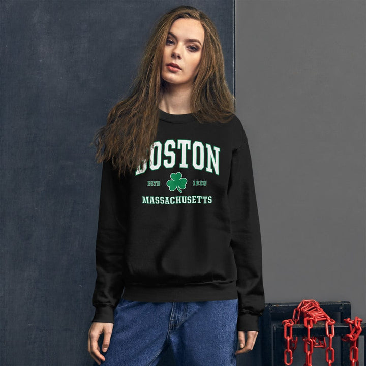 Irish Boston Sweatshirt - St. Patrick's Day Boston Crewneck Sweatshirt Coston - MA
