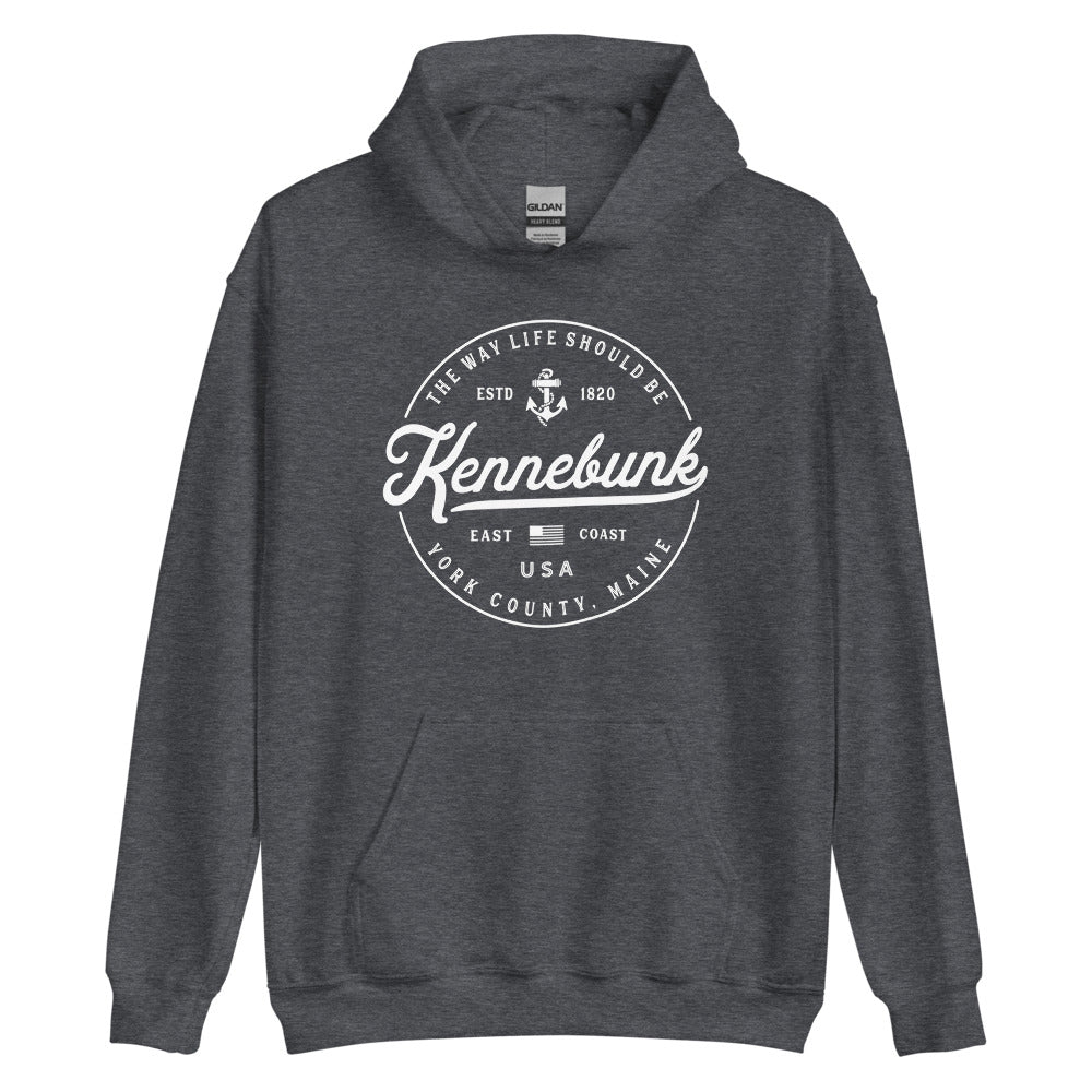 Kennebunk Sweatshirt - Maine Travel Vacation Logo Souvenir Hoodie