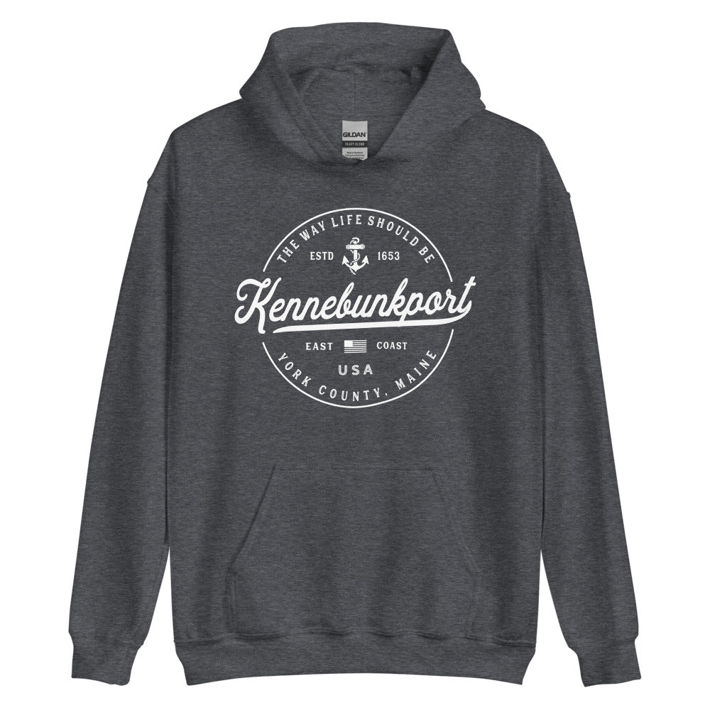 Kennebunkport Sweatshirt - Maine Travel Vacation Logo Souvenir Hoodie