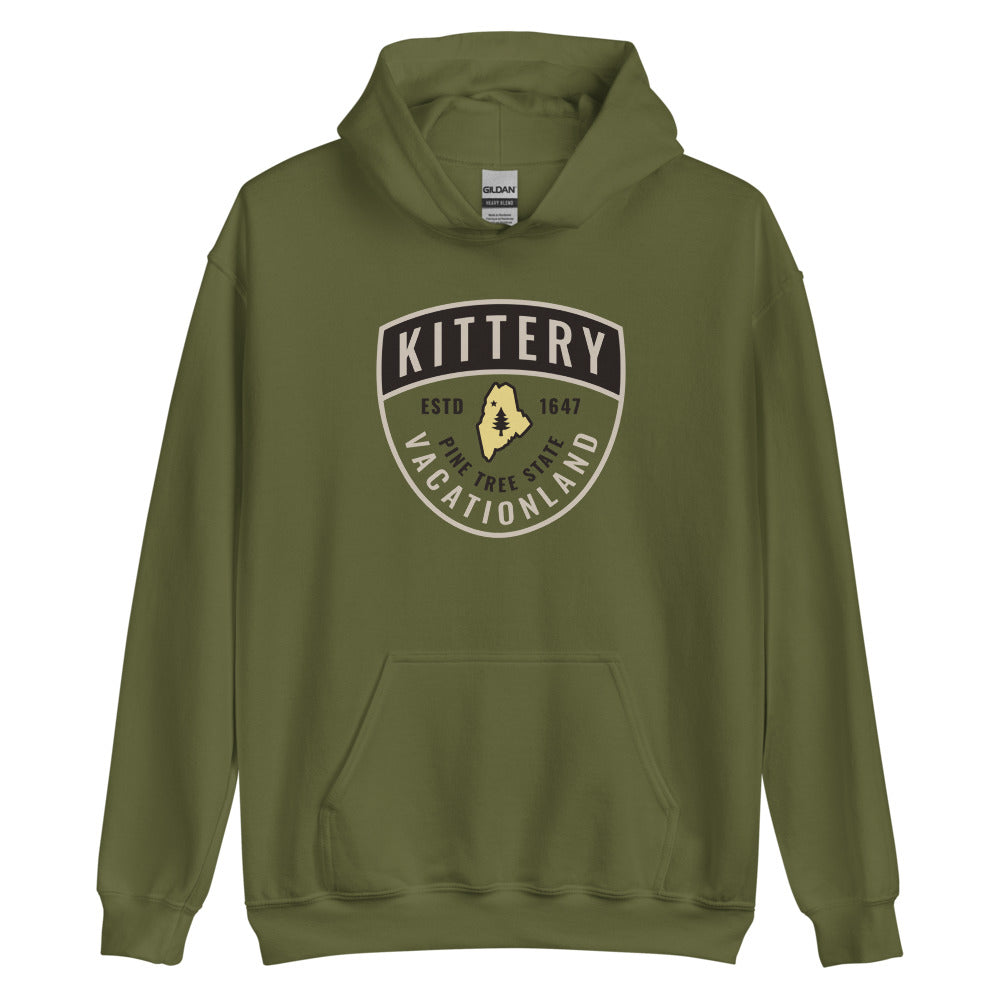 Kittery Maine Guide Badge, Warden-Style Hooded Sweatshirt (Hoodie)