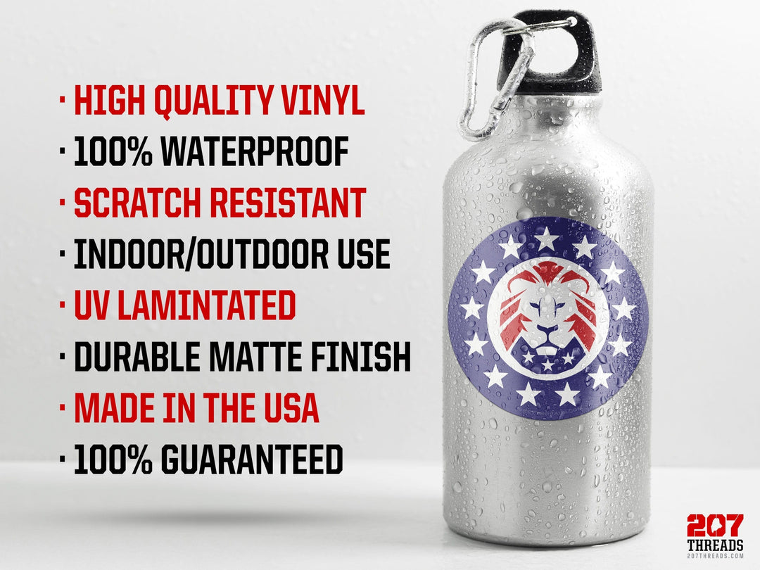 MAGA Trump 2024 Lion Sticker, 13 Stars American Patriotic Decal, Make America Great Again Constitution We The People Forever USA Patriot