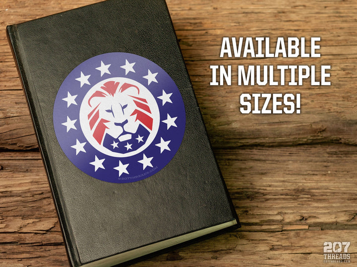 MAGA Trump 2024 Lion Sticker, 13 Stars American Patriotic Decal, Make America Great Again Constitution We The People Forever USA Patriot