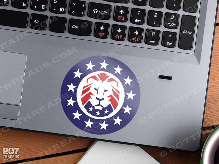 MAGA Trump 2024 Lion Sticker, 13 Stars American Patriotic Decal, Make America Great Again Constitution We The People Forever USA Patriot