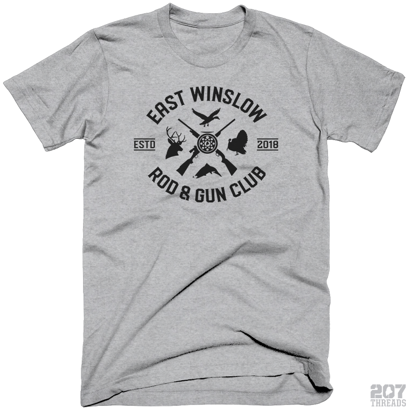East Winslow Maine Rod & Gun Club Hunting & Fishing T-Shirt - 207 Threads