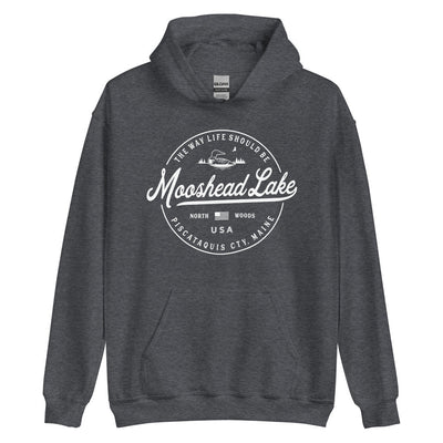 Moosehead Lake Sweatshirt - Maine Travel Vacation Logo Souvenir Hoodie
