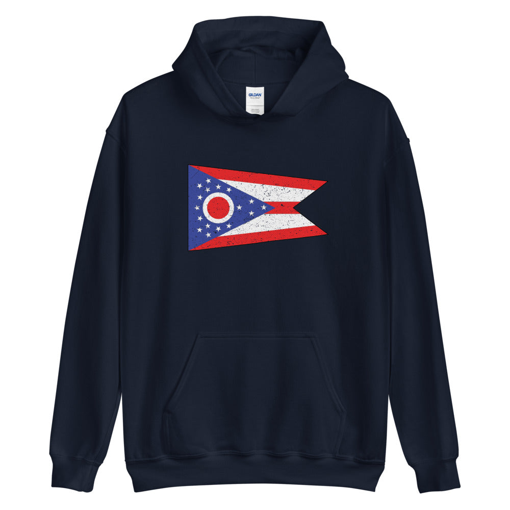 Navy Ohio Flag Hoodie | Ohio State Flag Sweatshirt
