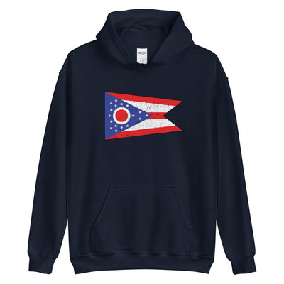 Navy Ohio Flag Hoodie | Ohio State Flag Sweatshirt