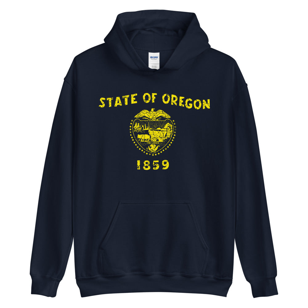 Oregon Flag Hoodie | Oregon State Flag Sweatshirt Navy