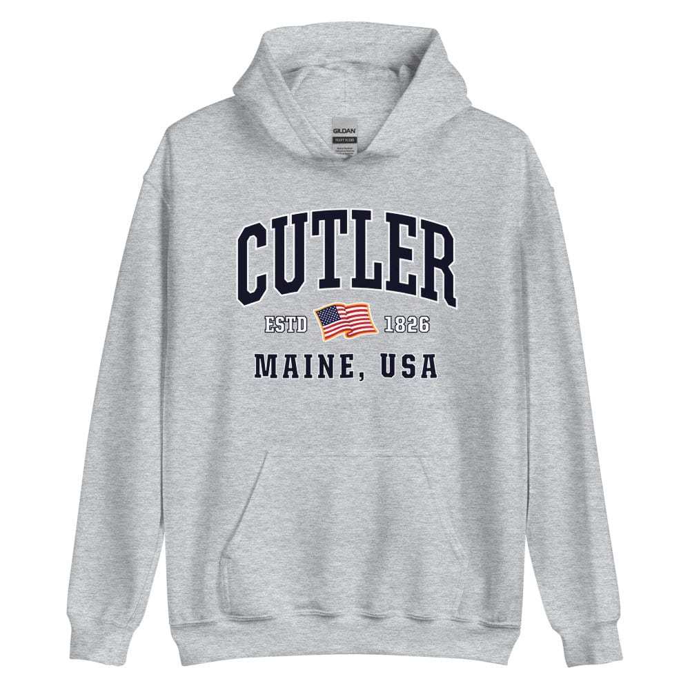 Patriotic Cutler Hoodie - USA Flag Cutler, Maine 4th of July Sweatshirt