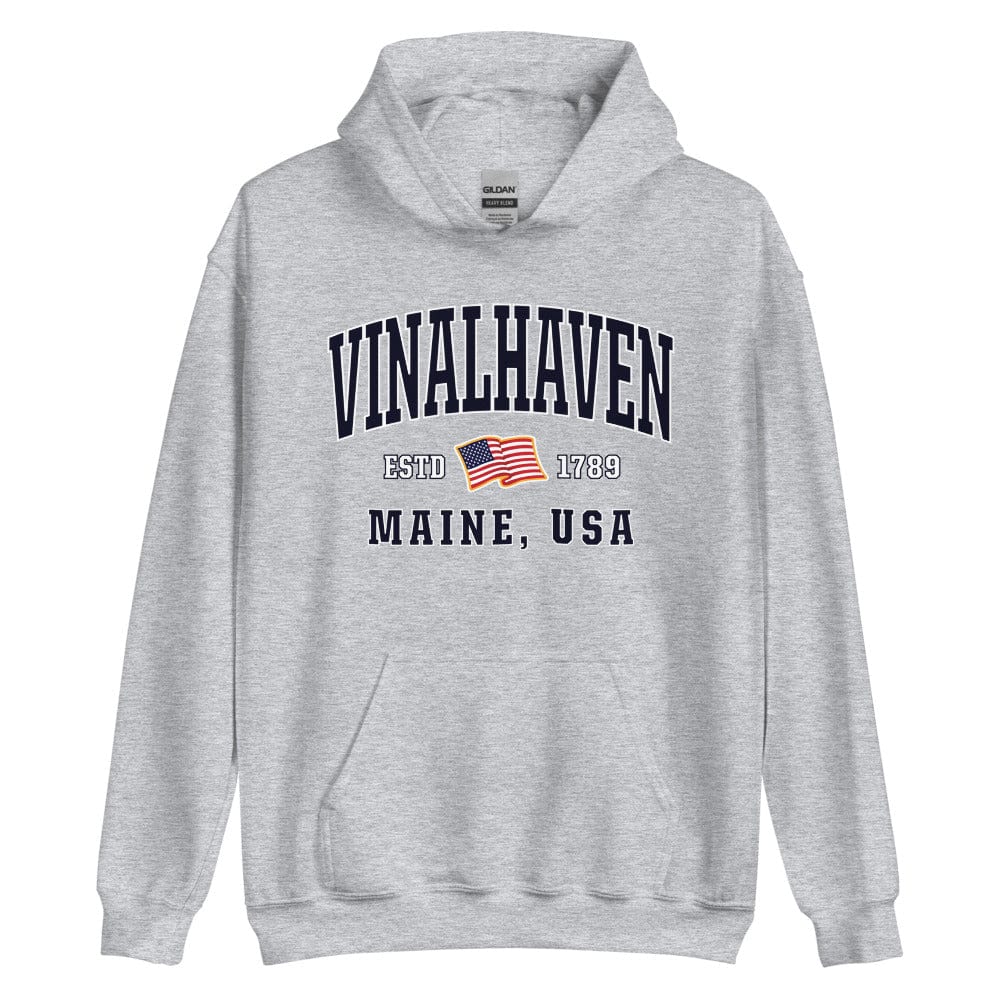 Patriotic Vinalhaven Hoodie - USA Flag Vinalhaven, Maine 4th of July Sweatshirt