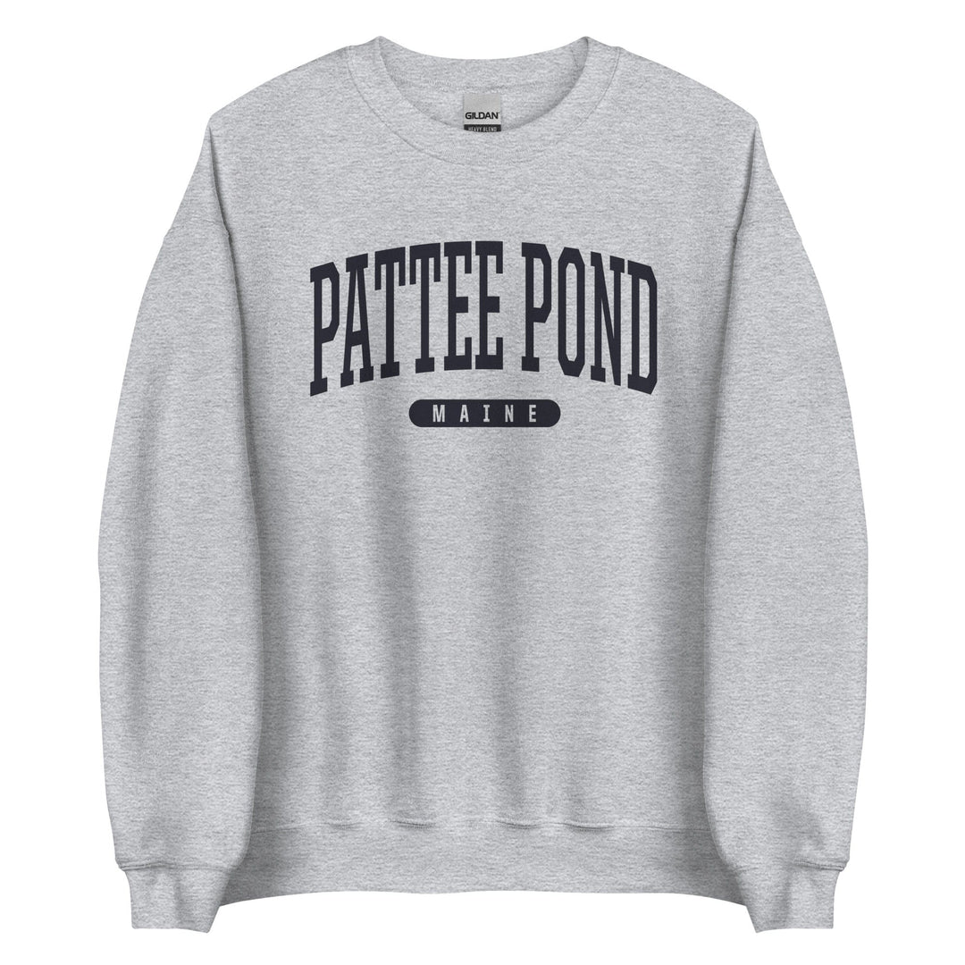 Pattee Pond ME Maine College Style Crewneck Sweatshirt-207 Threads