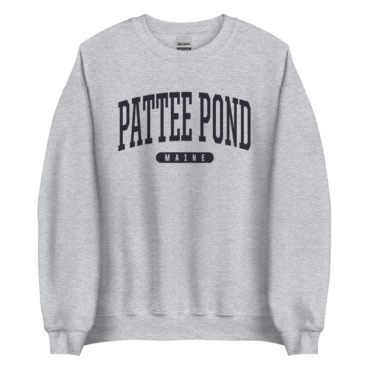 Pattee Pond ME Maine College Style Crewneck Sweatshirt-207 Threads
