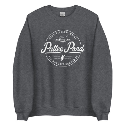 Pattee Pond Sweatshirt - Maine Travel Vacation Logo Souvenir Crewneck-207 Threads