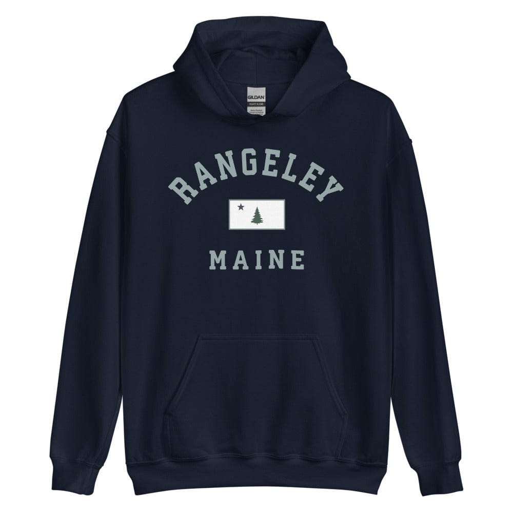 Rangeley Sweatshirt - Vintage Rangeley Maine 1901 Flag Hooded Sweatshirt