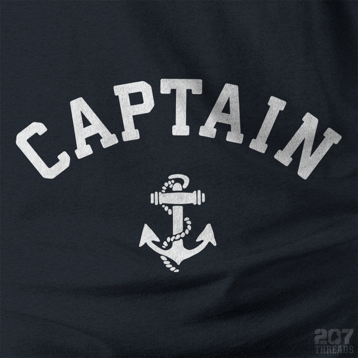 The Captain Shirt - Nautical Boating Anchor Tee - 207 Threads