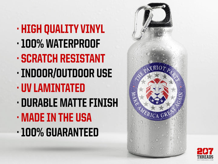 The Patriot Party Sticker Trump USA MAGA 2024 Lion American Patriotic 1776 Decal Make America Great Again Constitution We The People Forever