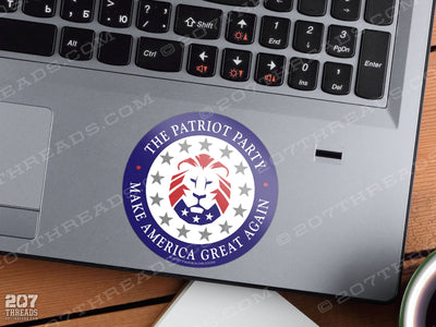 The Patriot Party Sticker Trump USA MAGA 2024 Lion American Patriotic 1776 Decal Make America Great Again Constitution We The People Forever