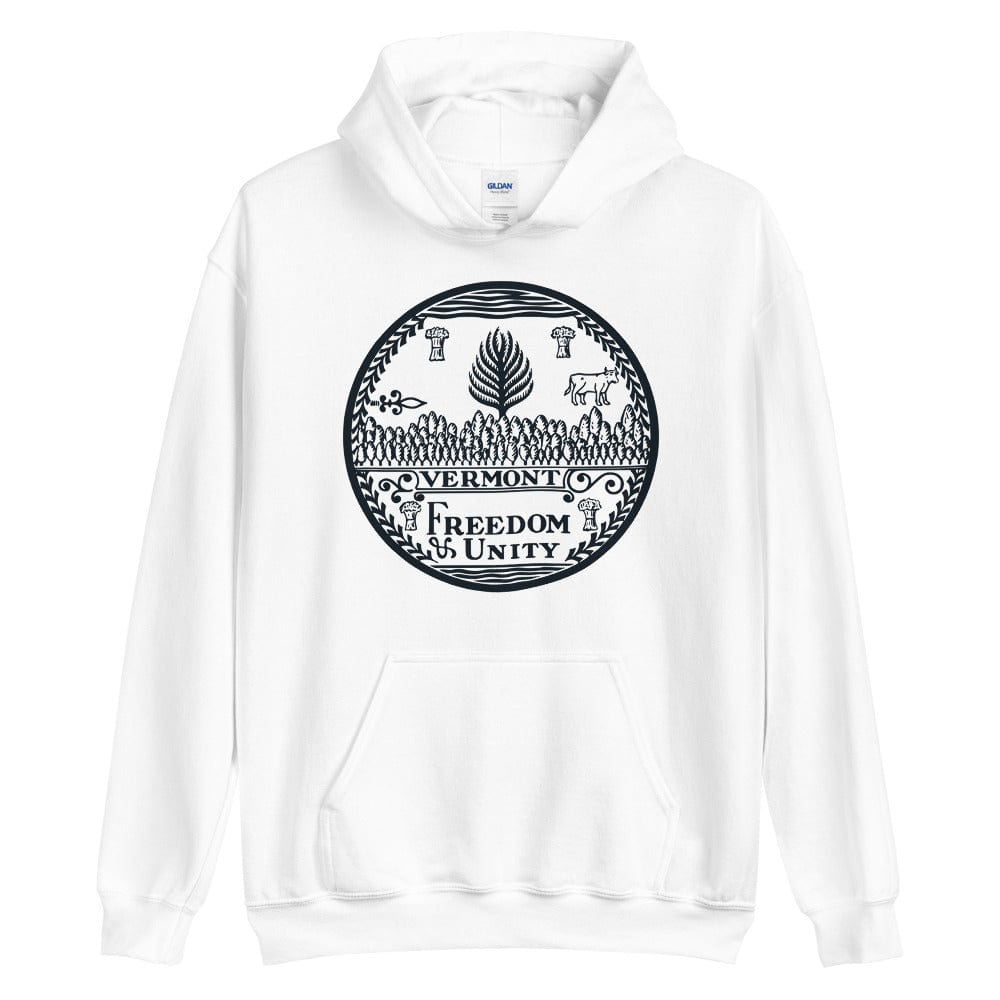 Vermont State Sweatshirt | The State Seal of Vermont White