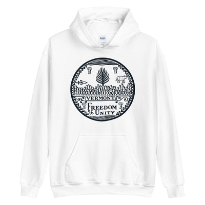 Vermont State Sweatshirt | The State Seal of Vermont White