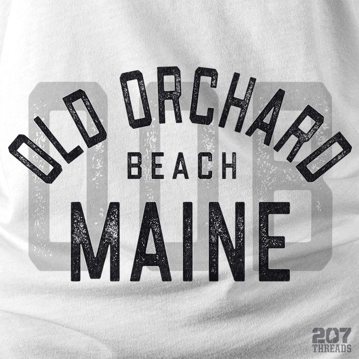 Vintage Maine, Retro Old Orchard Beach Sweatshirt - Distressed Heavy & Warm Hooded Sweatshirt (Unisex Hoodie) - 207 Threads