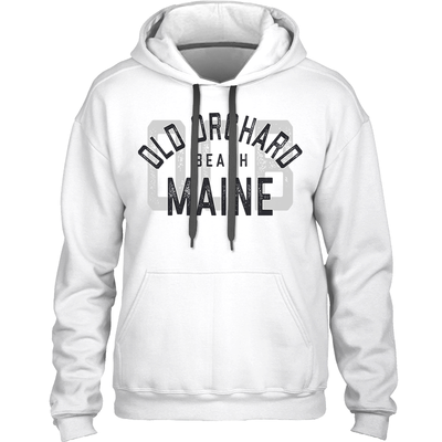 Vintage Maine, Retro Old Orchard Beach Sweatshirt - Distressed Heavy & Warm Hooded Sweatshirt (Unisex Hoodie) - 207 Threads