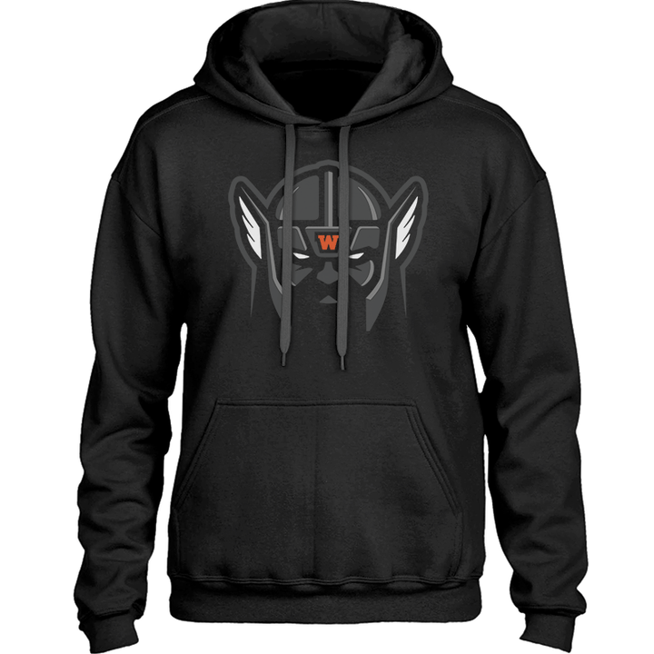 Winslow Raiders Sweatshirt - Dark Raider Head Logo - Cozy & Warm Heavy Hoodie (Unisex) - 207 Threads