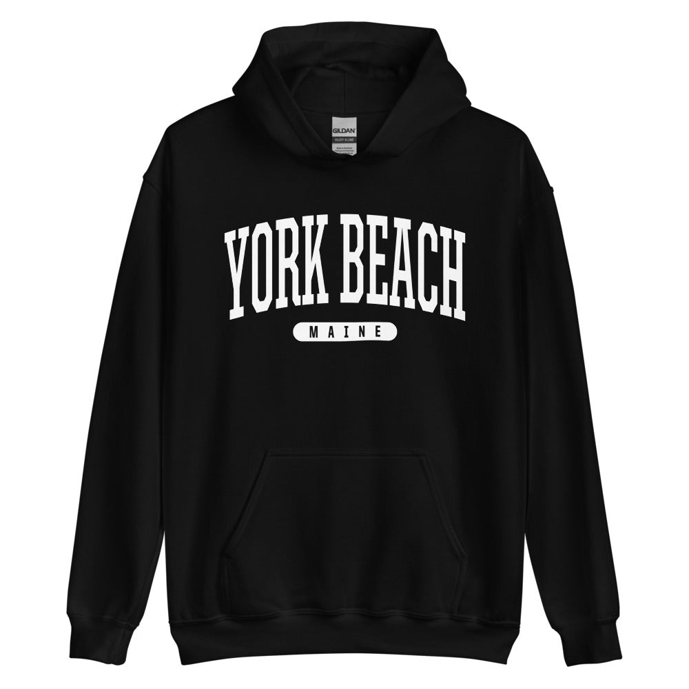 York Beach Hoodie - York Beach ME Maine Hooded Sweatshirt